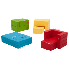 DesignSkin Cake Sofa Transformable Play Furniture, Red